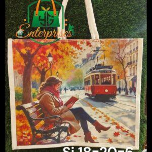 fancy multicolor jute bag