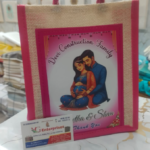 Jute Bag Wedding Card